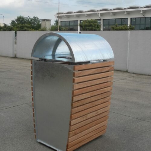 Parkbanken model Contour 17 Met deze fraaie buiten afvalbak, kunt u uw set complementeren.